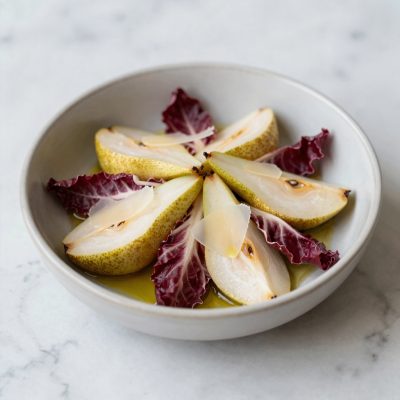 Insalata di carciofi e pere al pecorino
