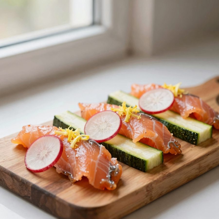 Carpaccio di salmone affumicato