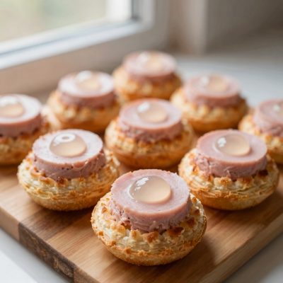 Barchette ripiene di patè e gelatina