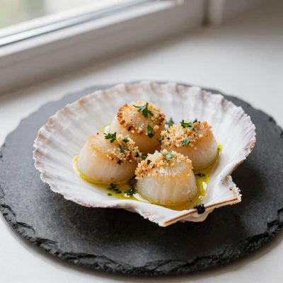 Conchiglie st. jacques gratinate