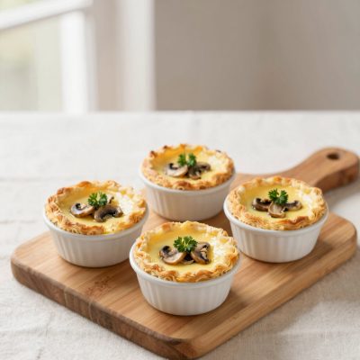 Piccole quiche ai funghi