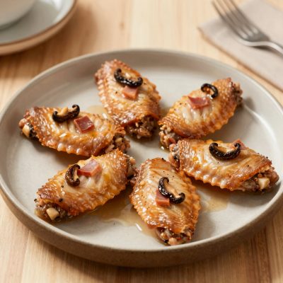 Ali di pollo ripiene di prosciutto
