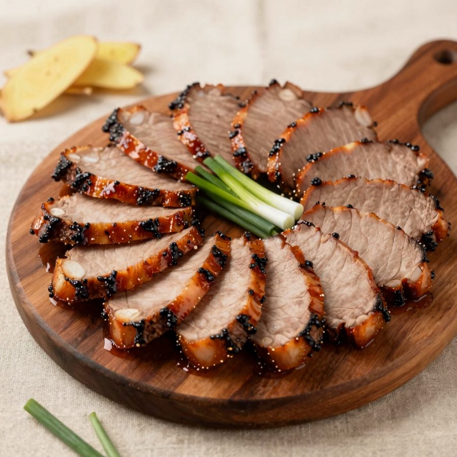 Maiale bollito in salsa barbecue