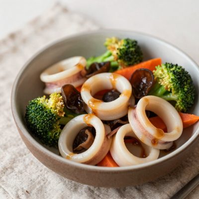 Seppie saltate con verdure miste