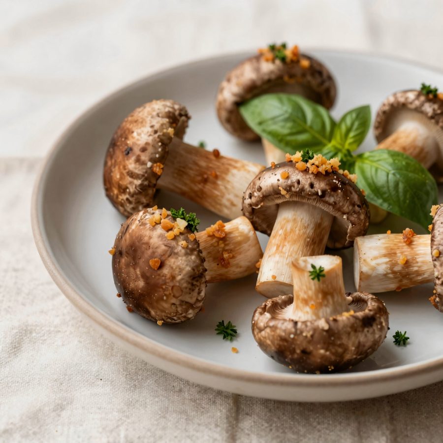 Cappelli di funghi in forno