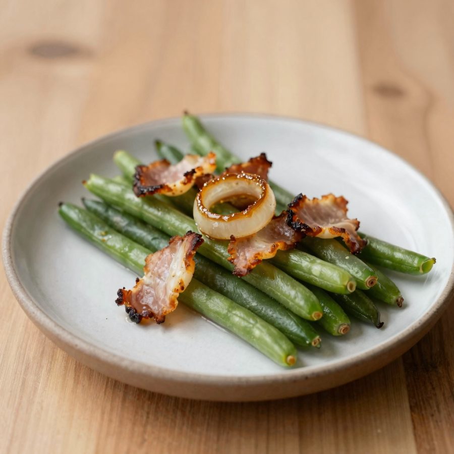 Fagiolini con pancetta