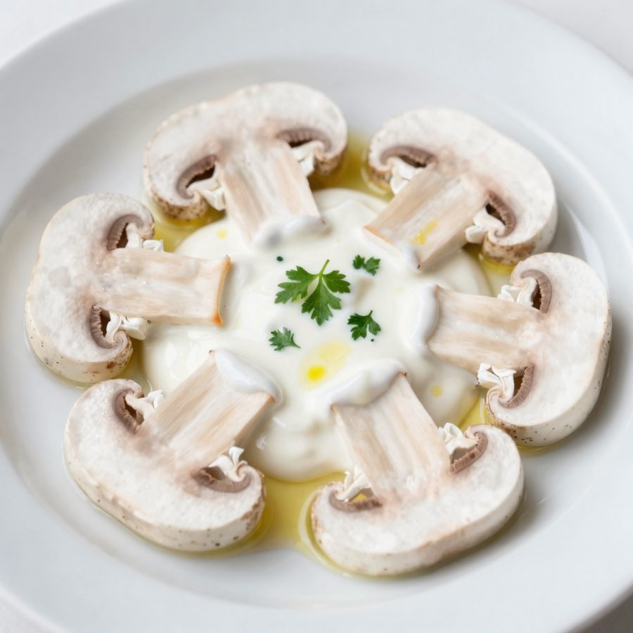 Funghi in bianco