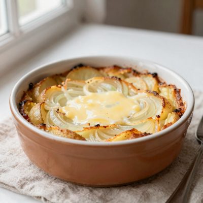 Gratin di patate e cipolle
