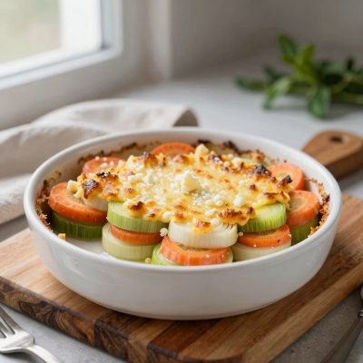 Porri e carote al gratin