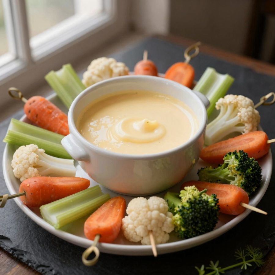 Fondue al formaggio con verdure