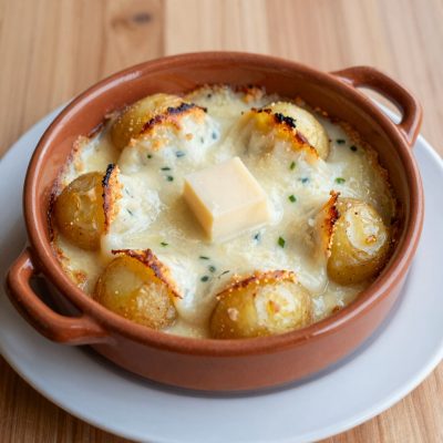 Gratin di patate e porro col vacherin