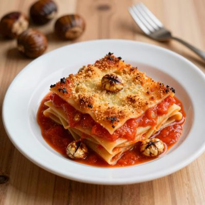Pasta al forno con castagne