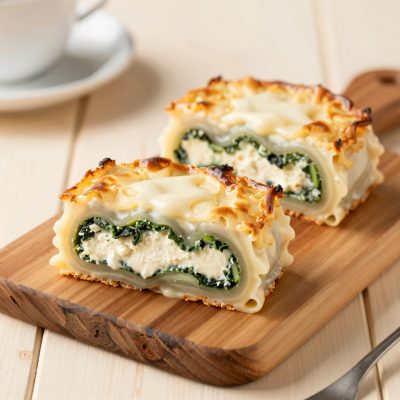Rollata bianca e verde al gratin