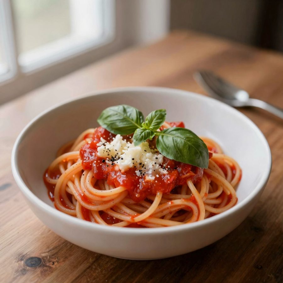 Spaghetti al Pomodoro e Gorgonzola