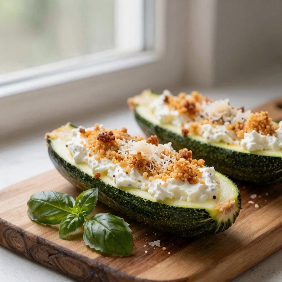 Zucchine ripiene di formaggio