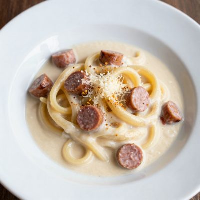 Gramigna alla salsiccia e panna