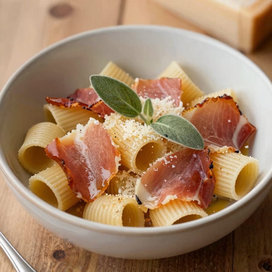 Maccheroncini al prosciutto