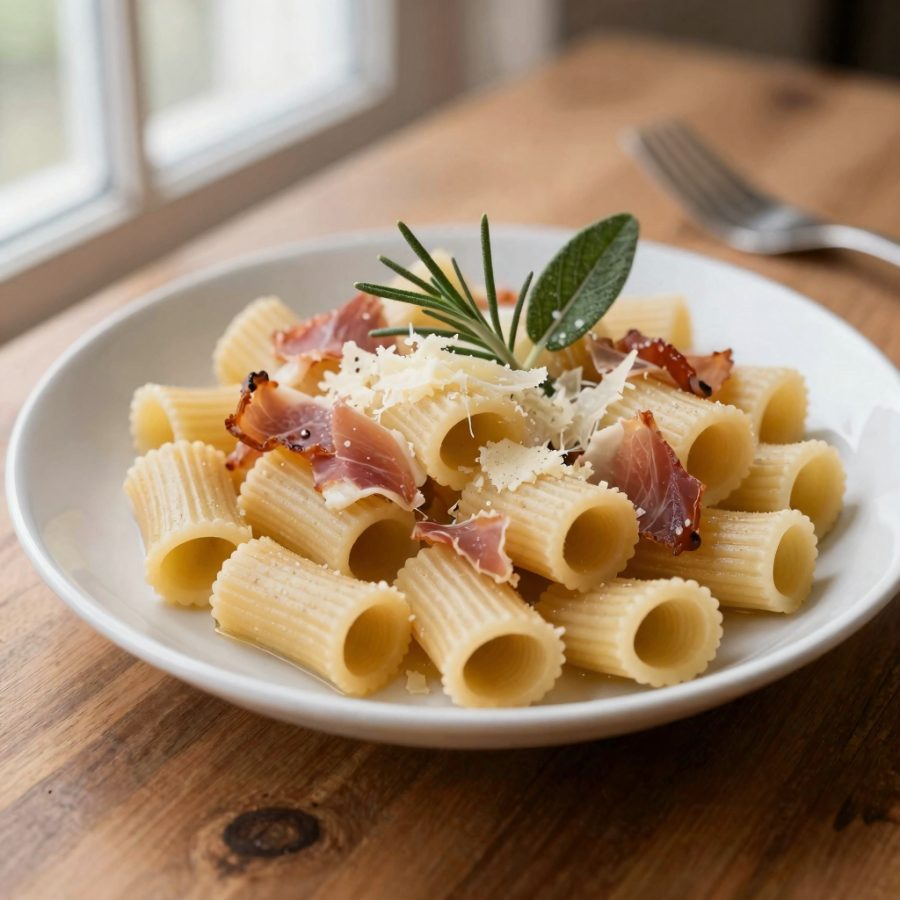 Maccheroni al prosciutto