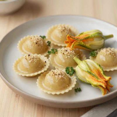 Maltagliati ai fiori di zucca