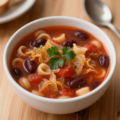 Minestrone di verze e fagioli