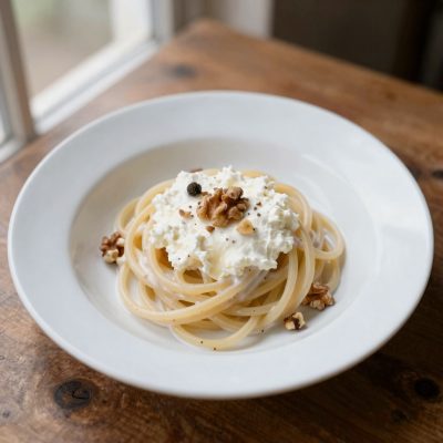 Pasta con ricotta e noci