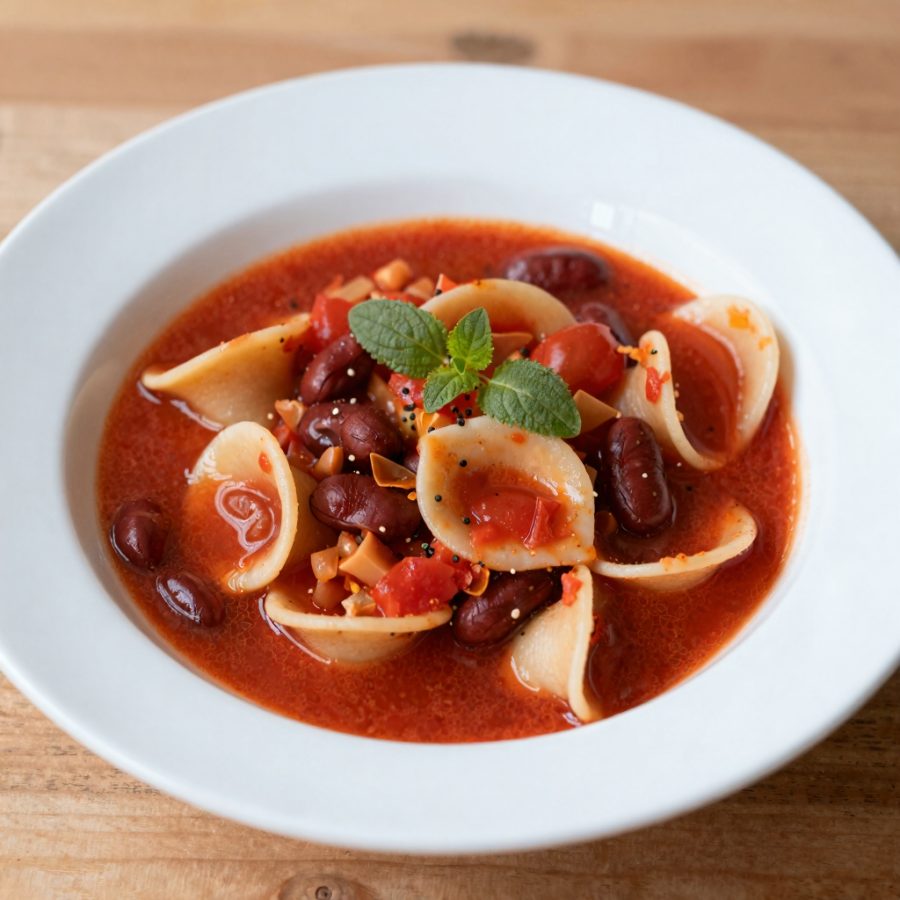 Pasta e fagioli al pomodoro