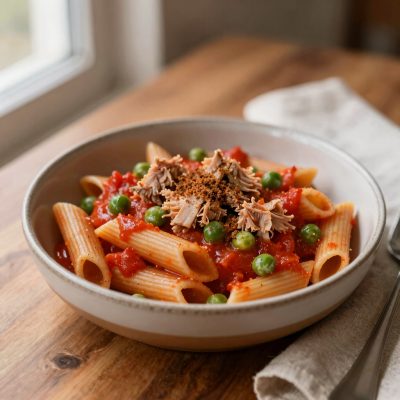 Penne alla cannella e tonno