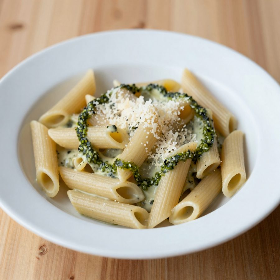 Penne alla crema di erbe
