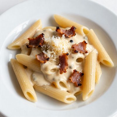 Penne alla vodka con pancetta