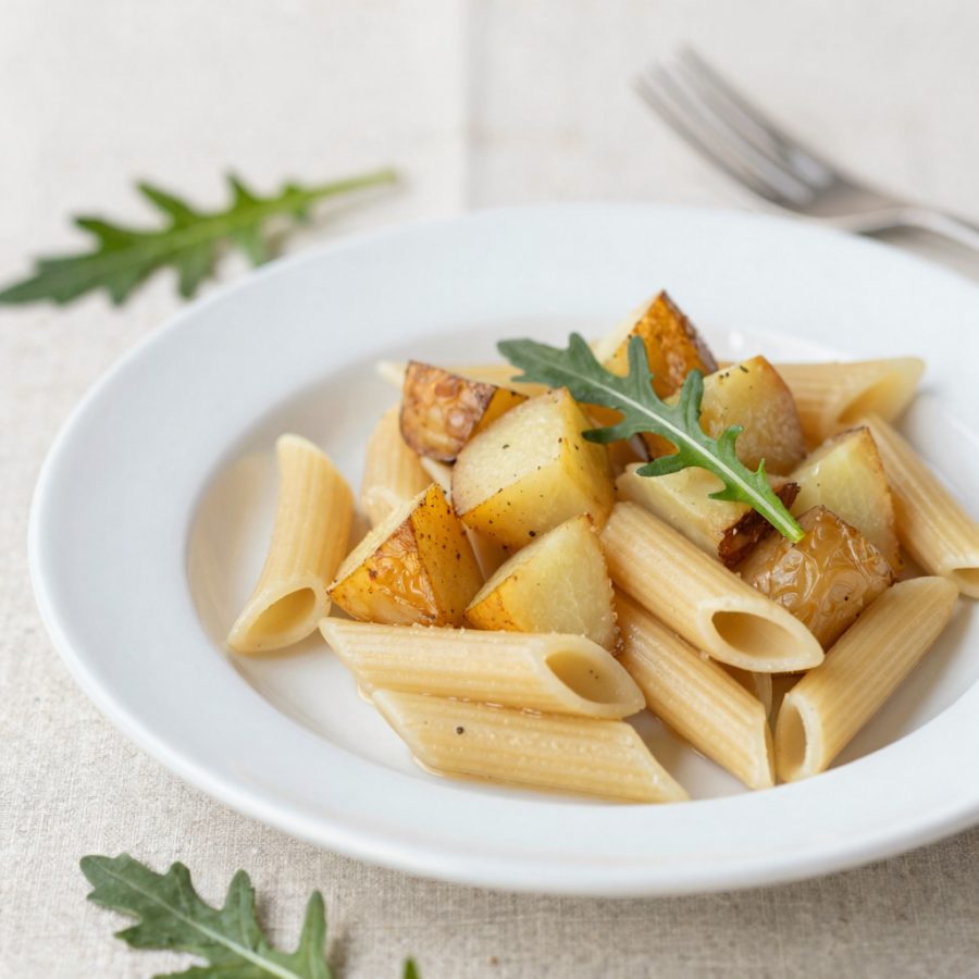 Penne con patate e rucola