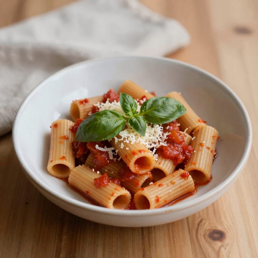 Rigatoni al basilico