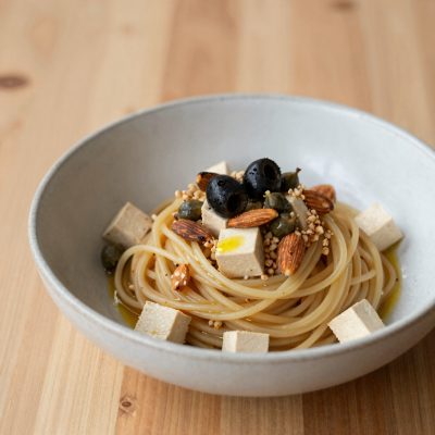 Spaghetti integrali al tofu