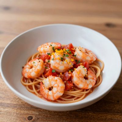 Tagliatelle con gamberi