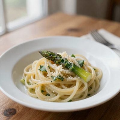 Vermicelli con sugo di asparagi