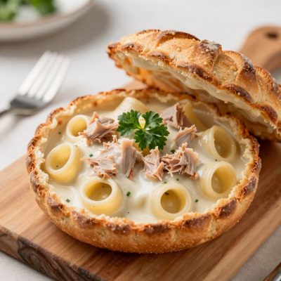 Vol au vent con tagliatelle