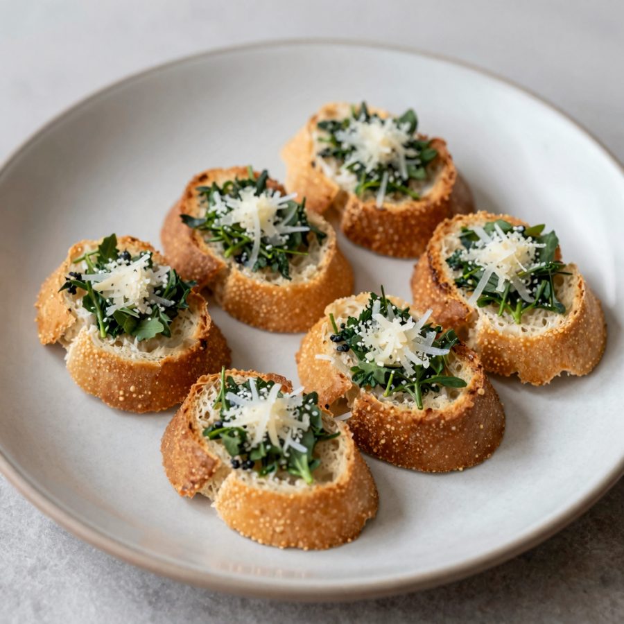Crostini di semolino con erbe aromatiche