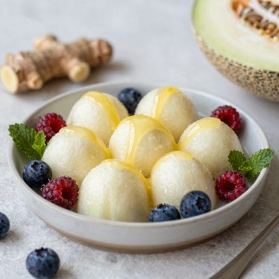 Meloni con panna allo zenzero