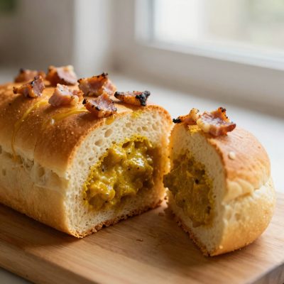 Pane con pancetta al curry