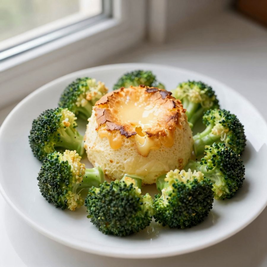 Soufflé al formaggio con broccoli
