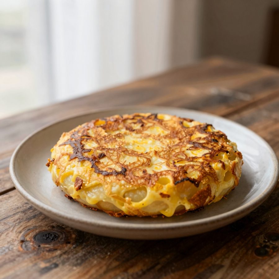 Tortilla spagnola di patate allo zafferano