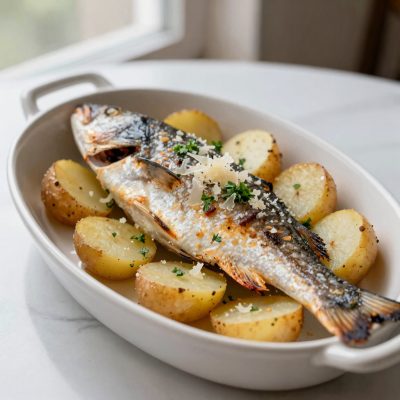 Dentice e patate al profumo di pecorino
