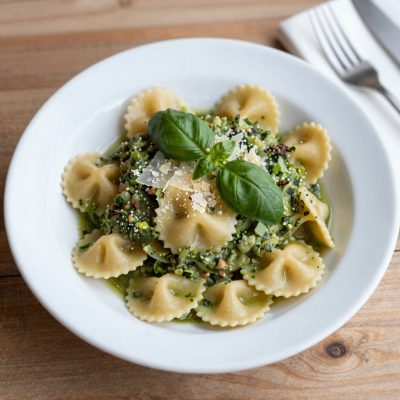 Farfalle ai pomodori verdi
