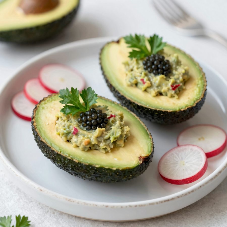 Avocado con caviale