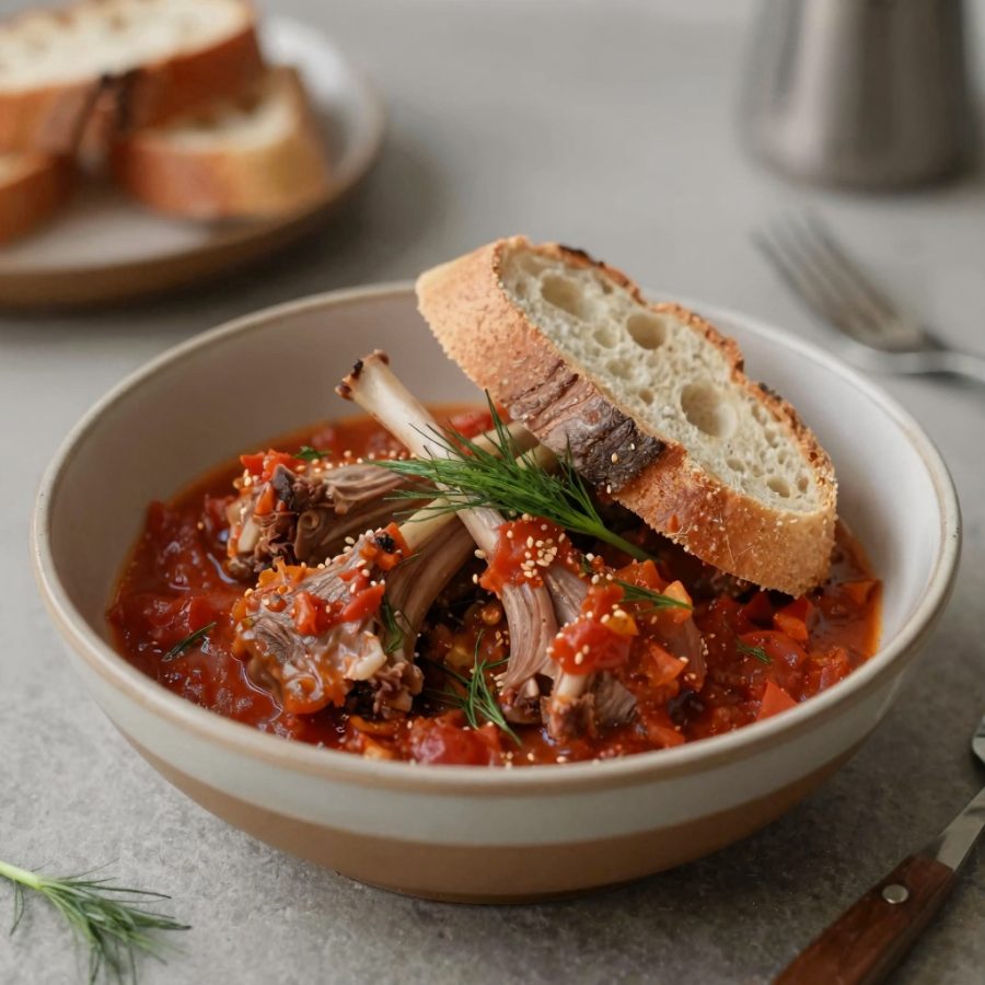 Agnello con finocchietti selvatici