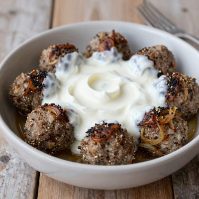 Polpette al forno con le cipolle