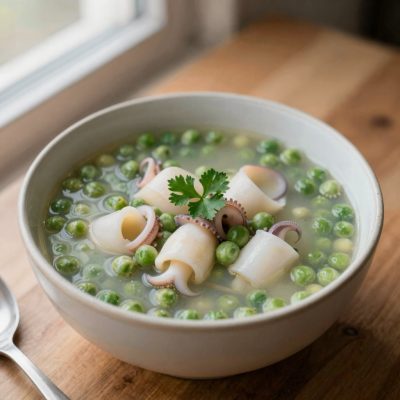 Zuppa di piselli marinara