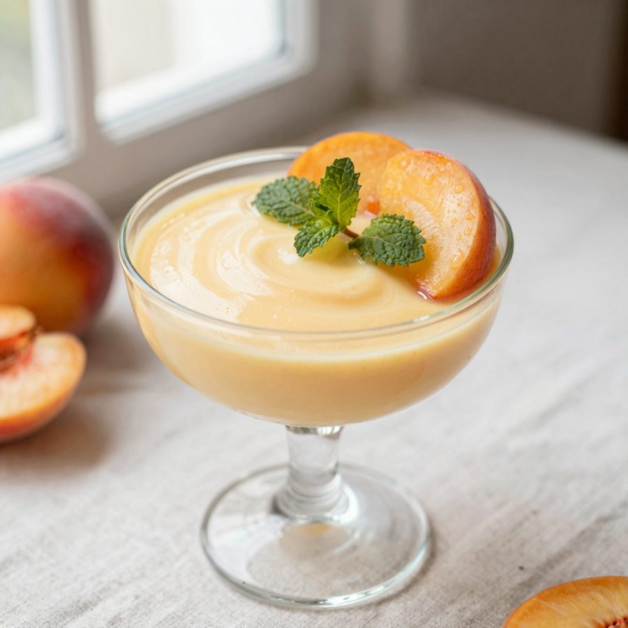 Mousse di pesche allo yogurt