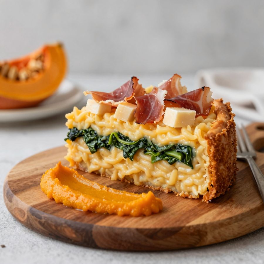 Riso con zucca rossa