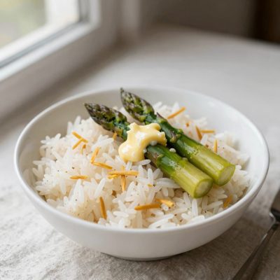 Riso pilaf con asparagi