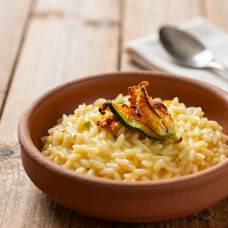 Risotto ai fiori di zucca